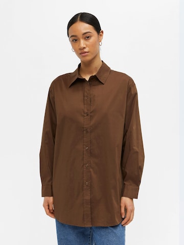 OBJECT Bluse i brun: forside