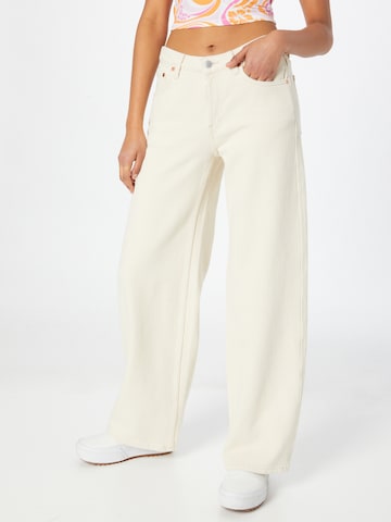 WEEKDAY Wide leg Jeans 'Young' i beige: framsida