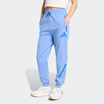 ADIDAS SPORTSWEAR Tapered Pants 'Z.N.E.' in Blue: front