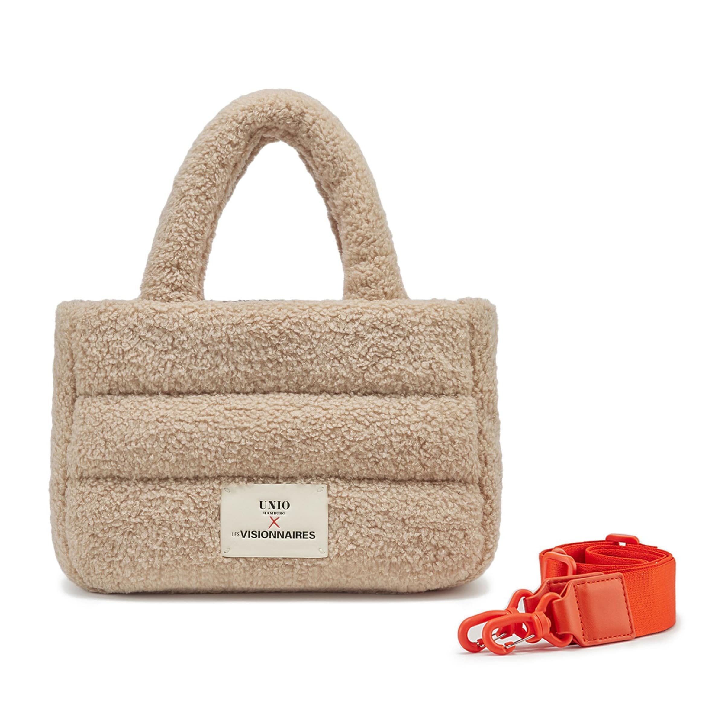 Sac bandoulière 'Unio Cortina Teddy' Les Visionnaires en beige : devant