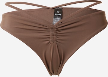 WEEKDAY Bikini Bottoms in Brown: front