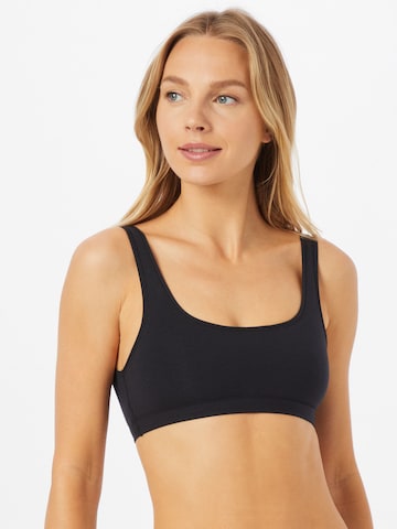 Bustier Soutien-gorge 'COTON 360' ETAM en noir : devant