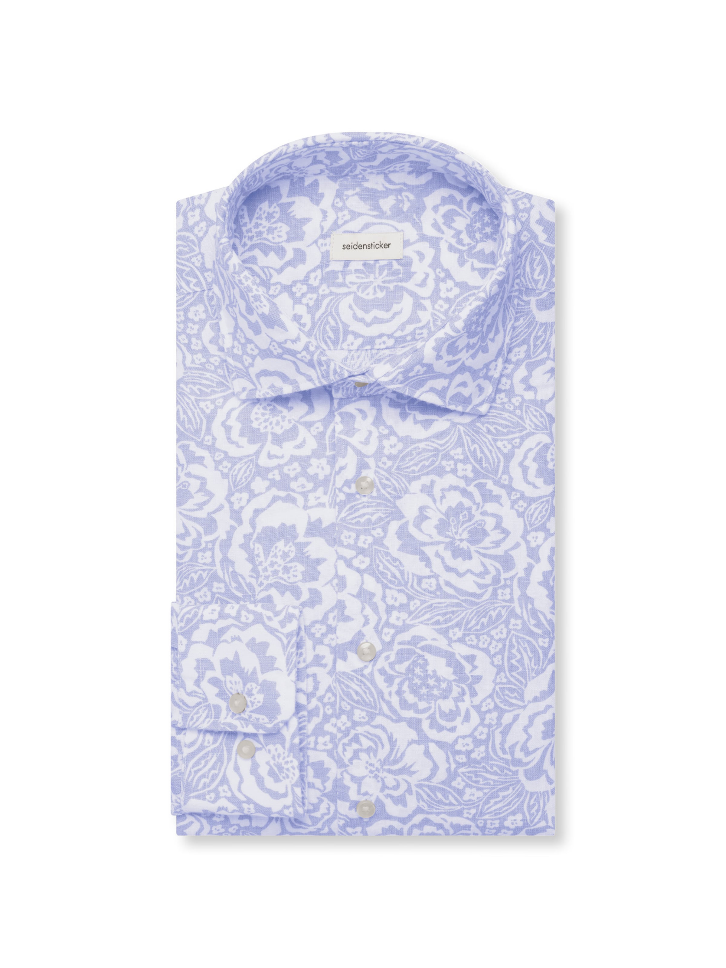 Coupe regular Chemise business 'Smart Linen' SEIDENSTICKER en bleu