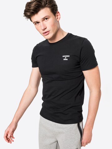 Superdry Funktionsskjorte 'Core' i sort: forside