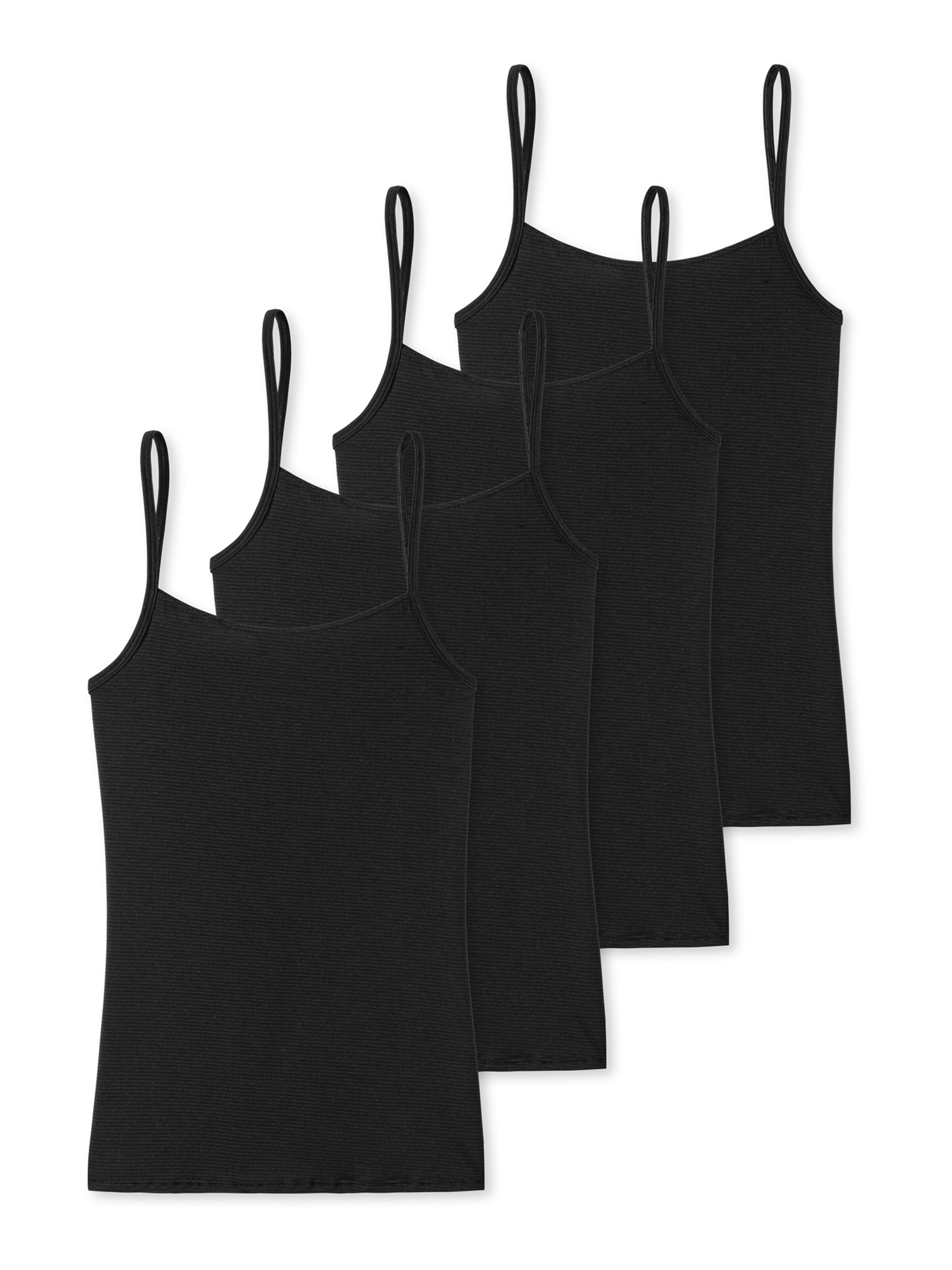 SCHIESSER Unterhemd 'Essentials' in Schwarz: Vorderseite