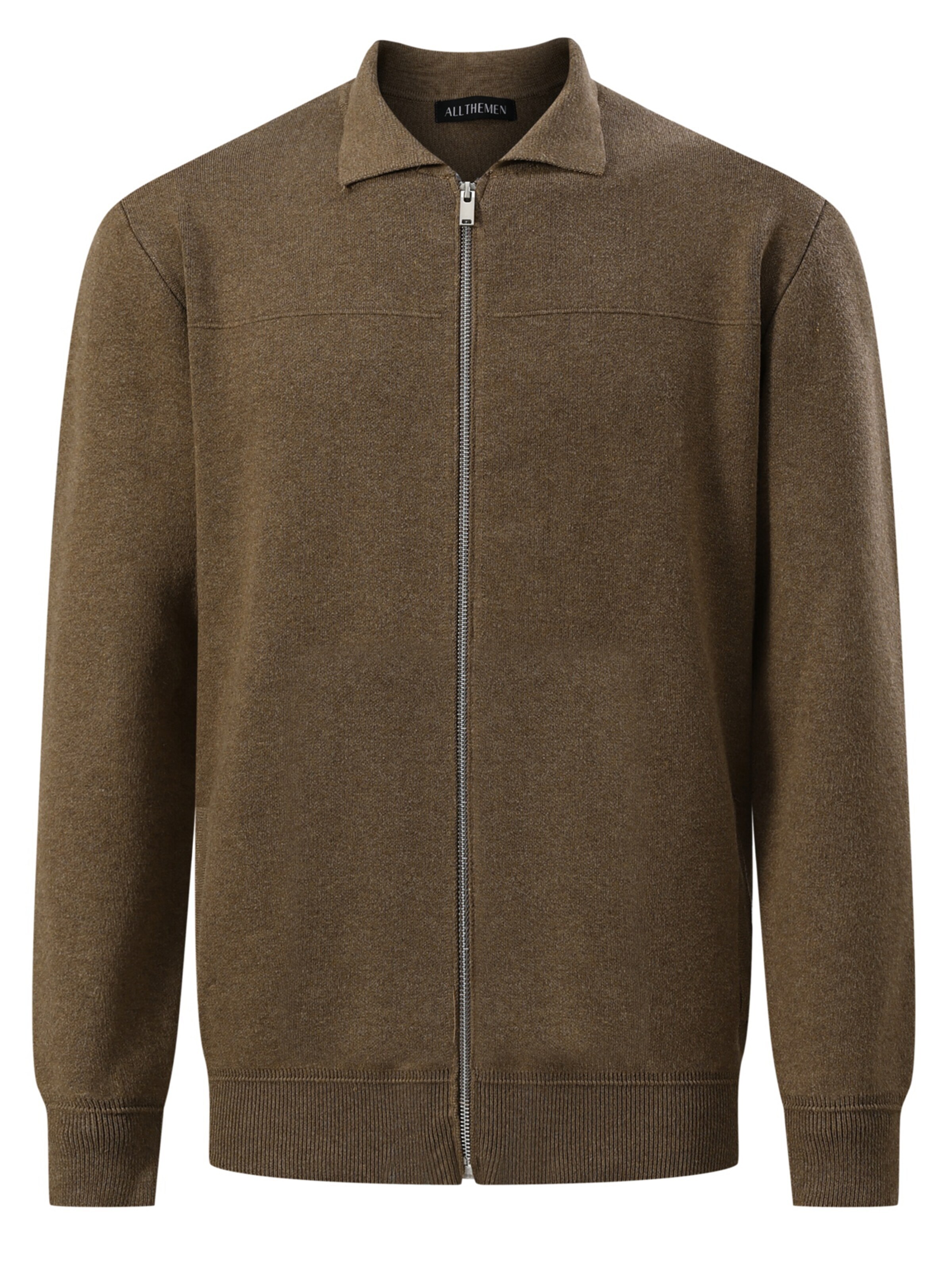ALLTHEMEN Knit Cardigan 'Fadenton' in S in Taupe, Item view