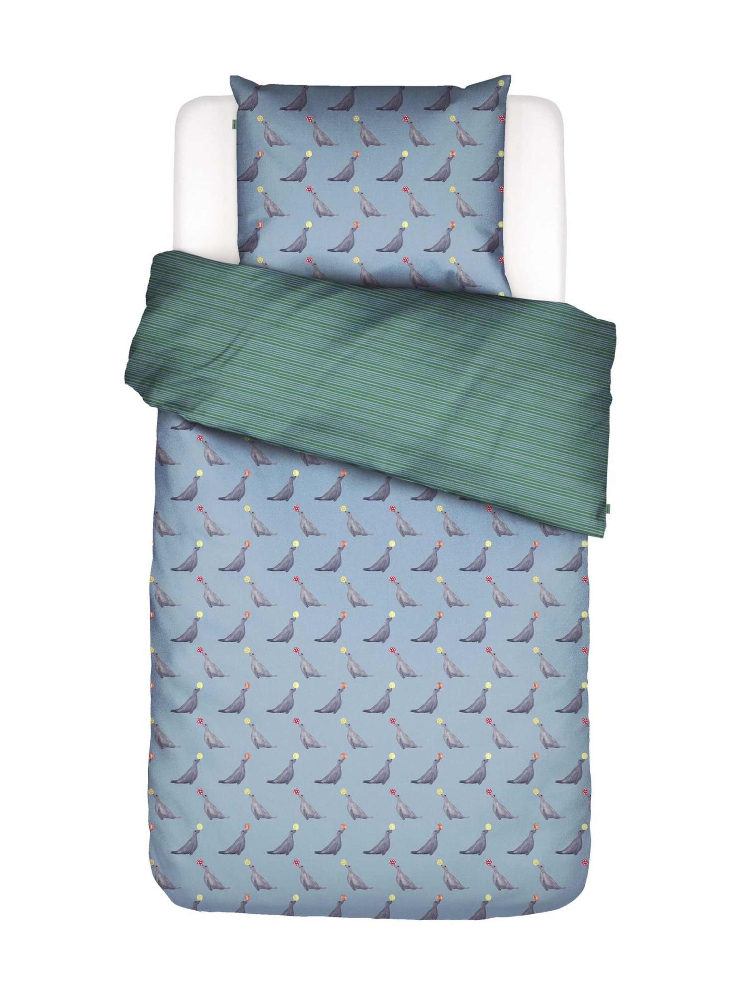 ESSENZA Duvet Cover 'Seal The Deal' in Blue: front