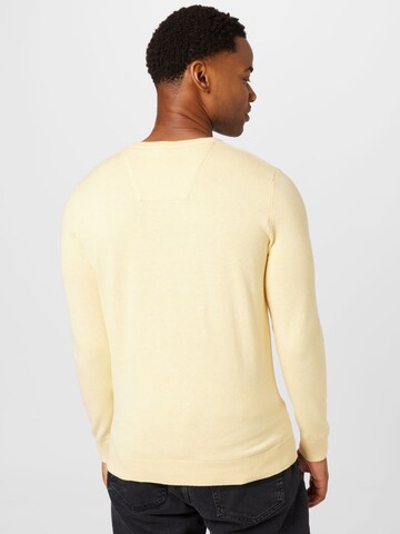 Coupe regular Pull-over TOM TAILOR en jaune