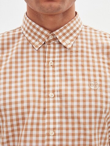 D’S Damat Regular fit Overhemd in Beige