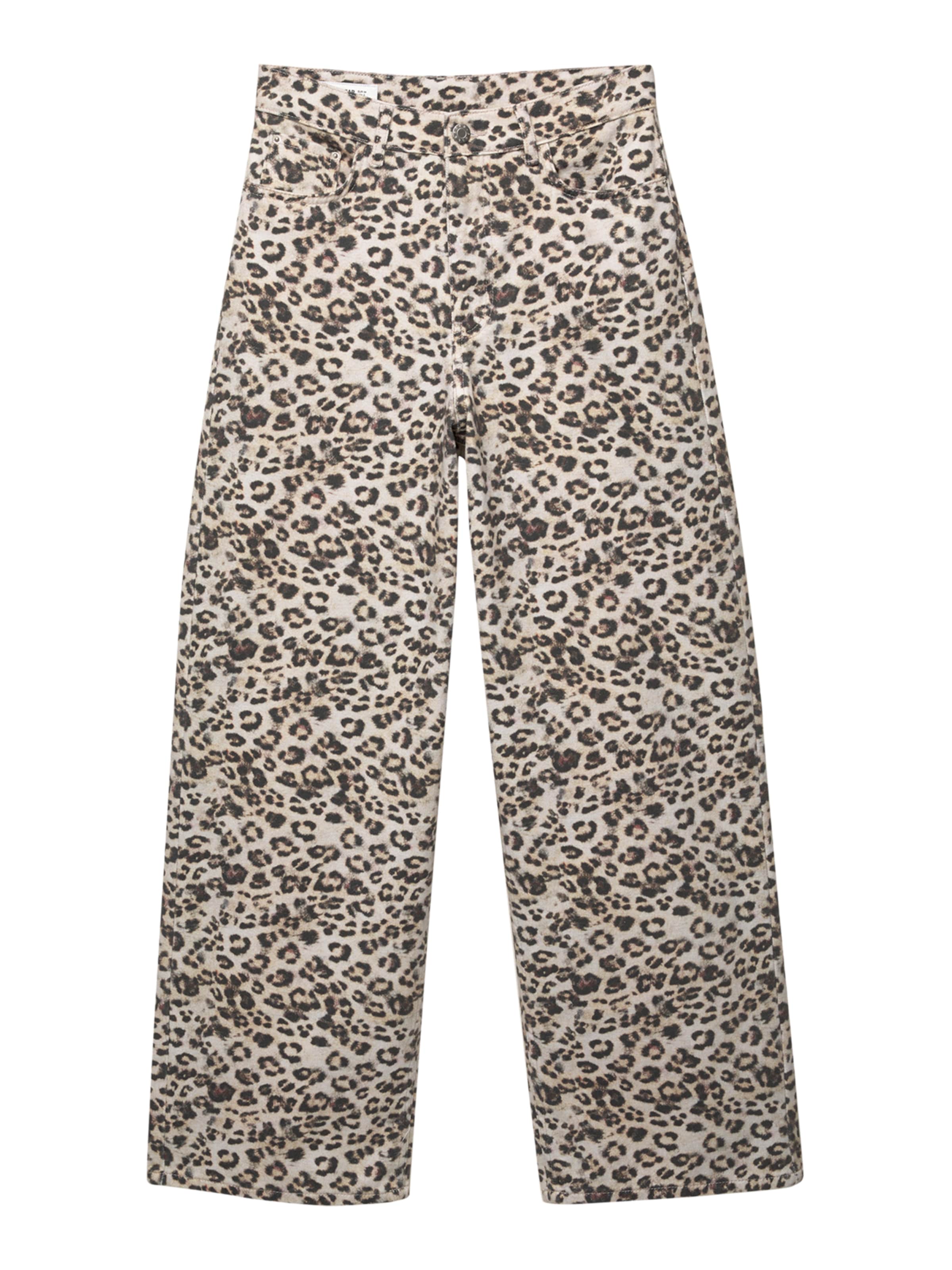 Pull&Bear Wide leg Jeans in Brown: front