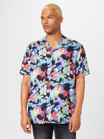 TOPMAN Comfort fit Button Up Shirt in Mixed colours: front