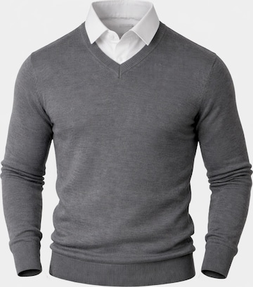 Pullover 'Pantoneclo Men’s Mock Sweater' di PANTONECLO in grigio: frontale