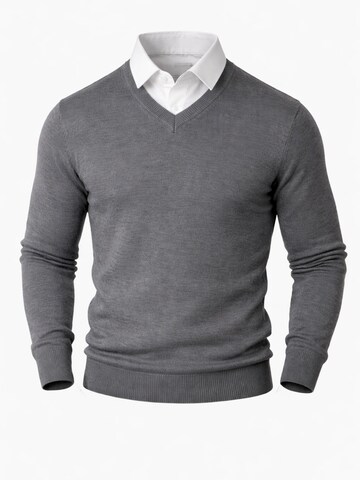 PANTONECLO Sweater 'Pantoneclo Men’s Mock Sweater' in Grey: front