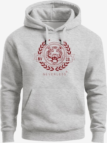 Neverless Sweatshirt 'Academic Tiger' in Grau: Vorderseite