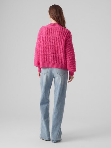 VERO MODA Knit Cardigan 'SMILLA' in Pink