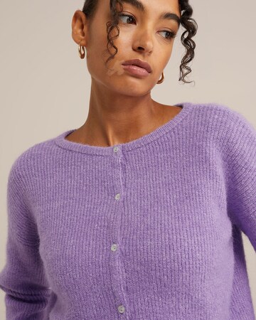 WE Fashion Knit cardigan in Purple
