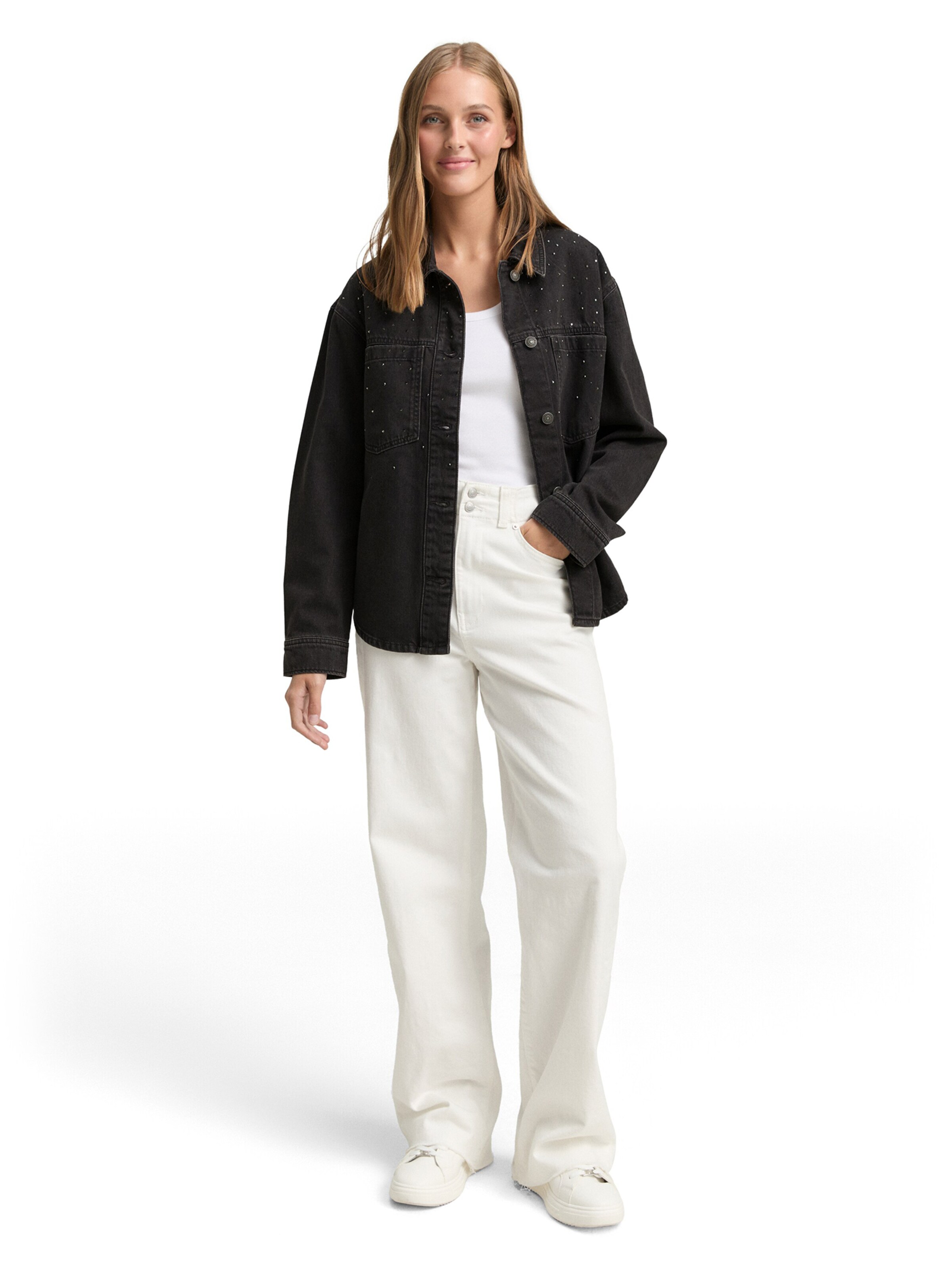 TOM TAILOR DENIM Between-season jacket in Black