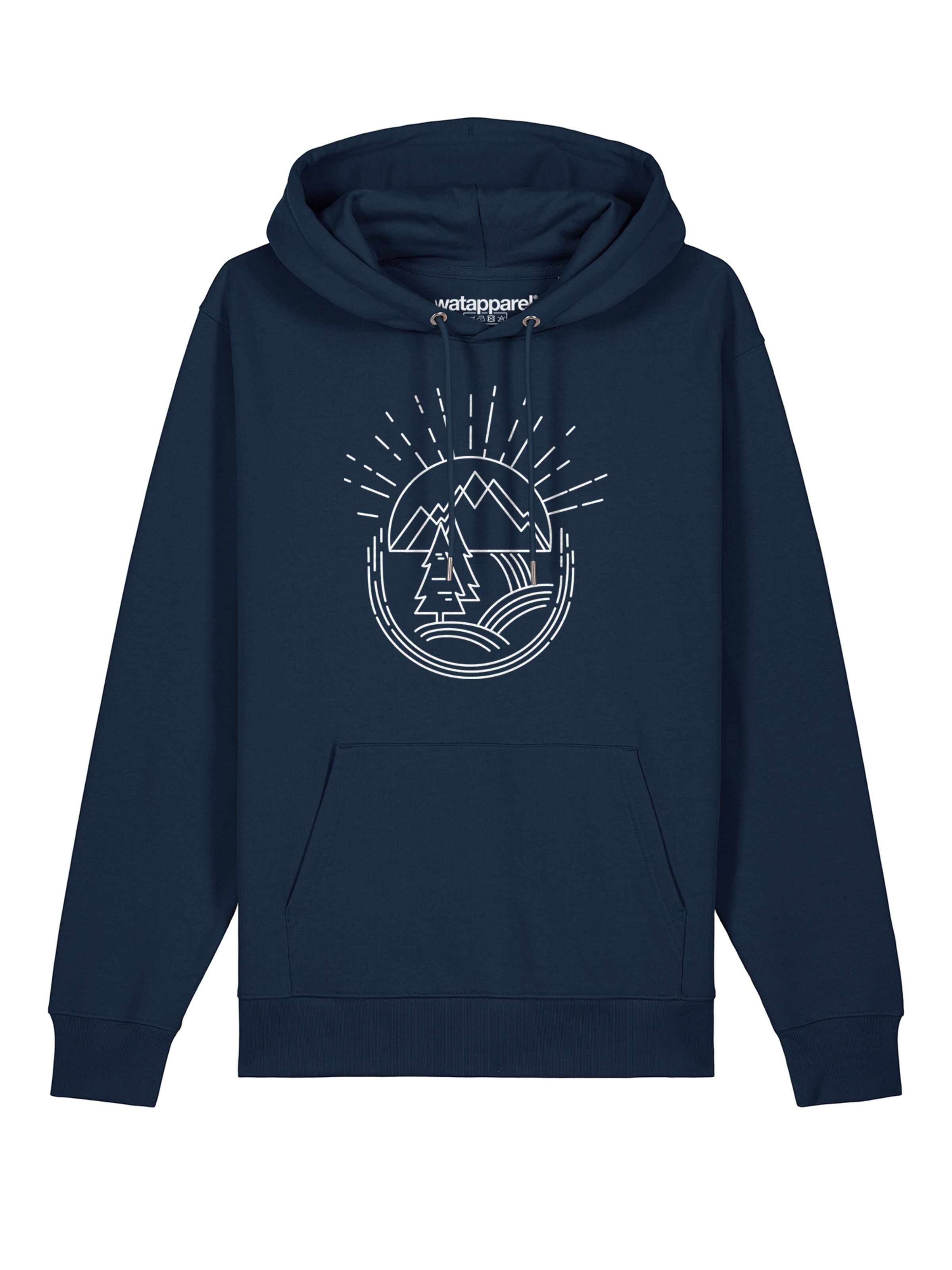 Felpa ' Natur ist schön ' di Watapparel in blu: frontale