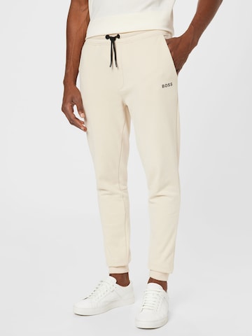 Effilé Pantalon 'Skeevo' BOSS Orange en beige : devant