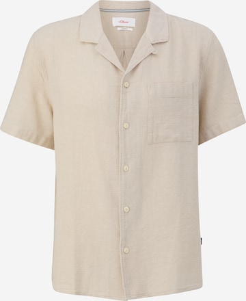 s.Oliver Comfort fit Overhemd in Beige: voorkant