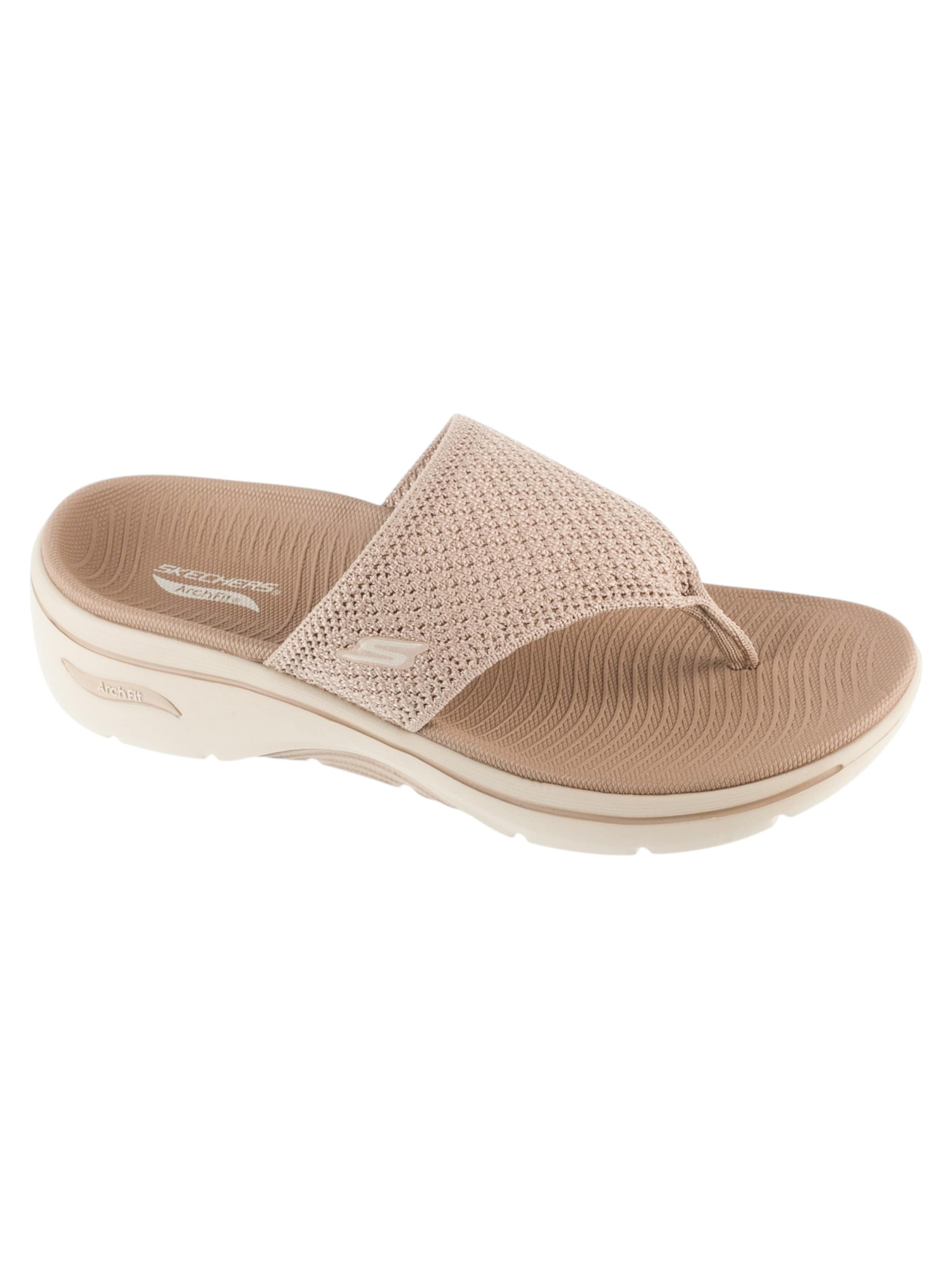 SKECHERS Teenslipper 'Skechers Go Walk Arch Fit 2.0 Sandal - Carrie' in Beige: voorkant