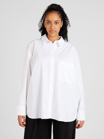 River Island Plus - Blusa em branco: frente