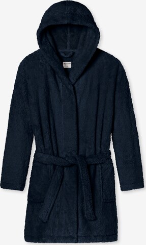 SCHIESSER Short Bathrobe in Blue: front