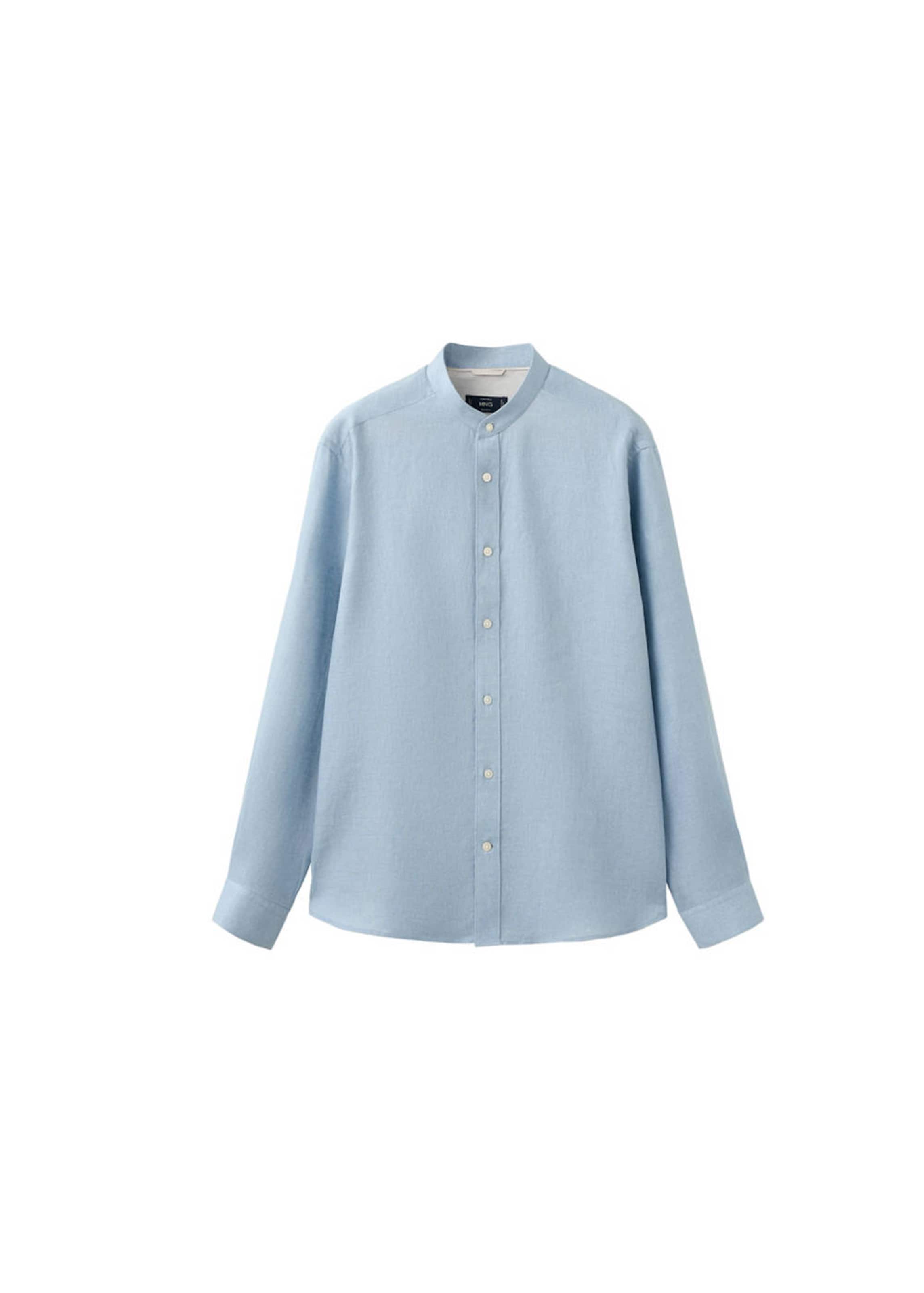 MANGO MAN Regular fit Button Up Shirt in Blue: front