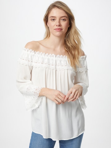 Cream Blouse 'Bea' in White: front
