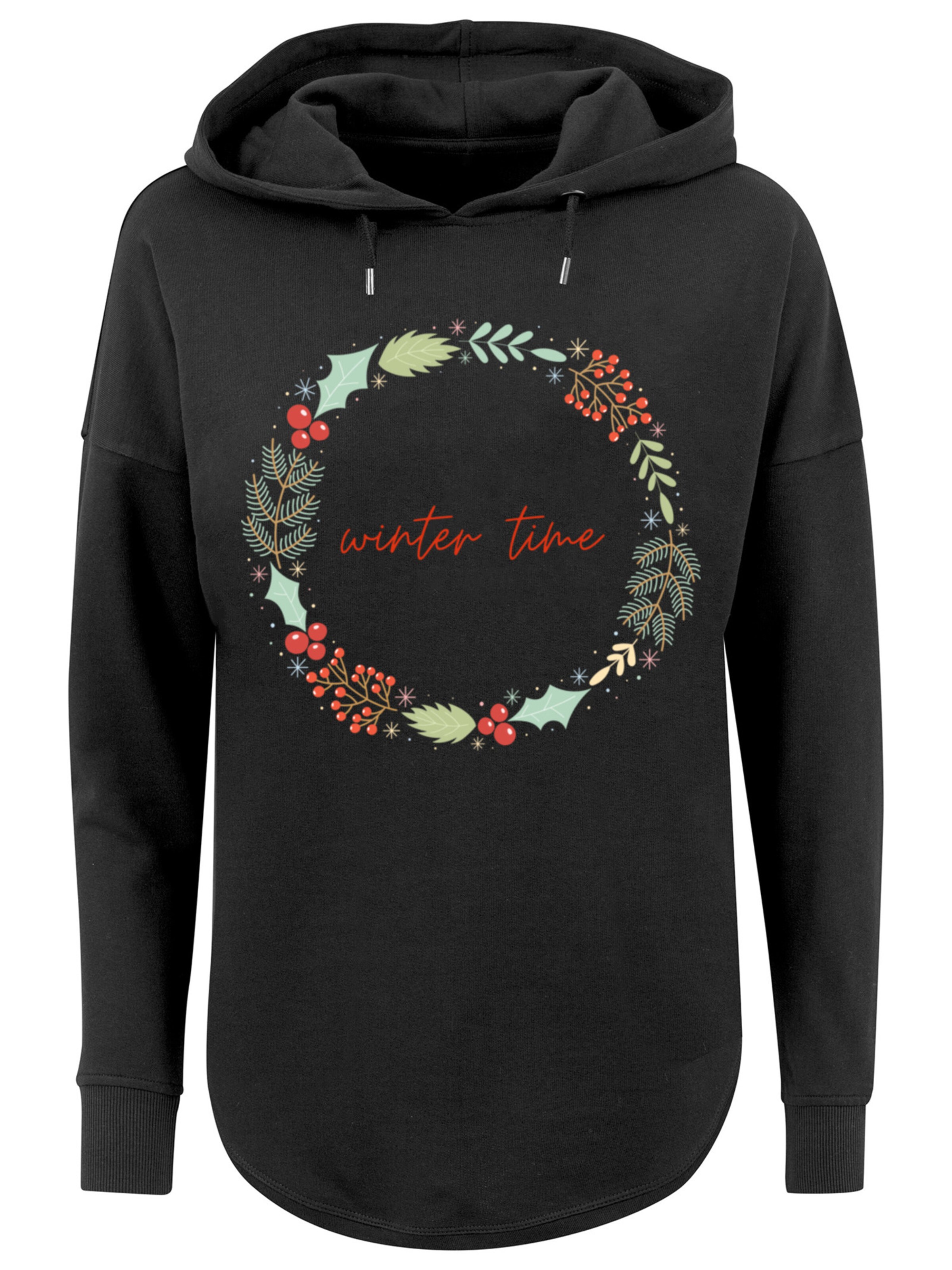 F4NT4STIC Sweatshirt 'Winter Time' in Schwarz: Vorderseite
