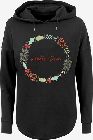 F4NT4STIC Sweatshirt 'Winter Time' in Schwarz: predná strana