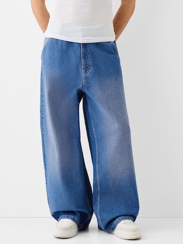 Wide Leg Jean Bershka en bleu