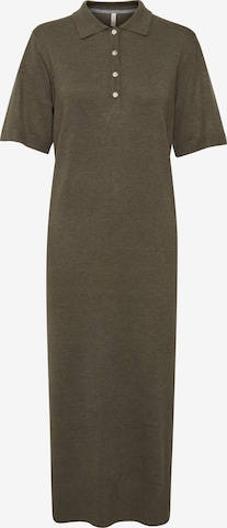 PULZ Jeans Knitted dress in Green: front