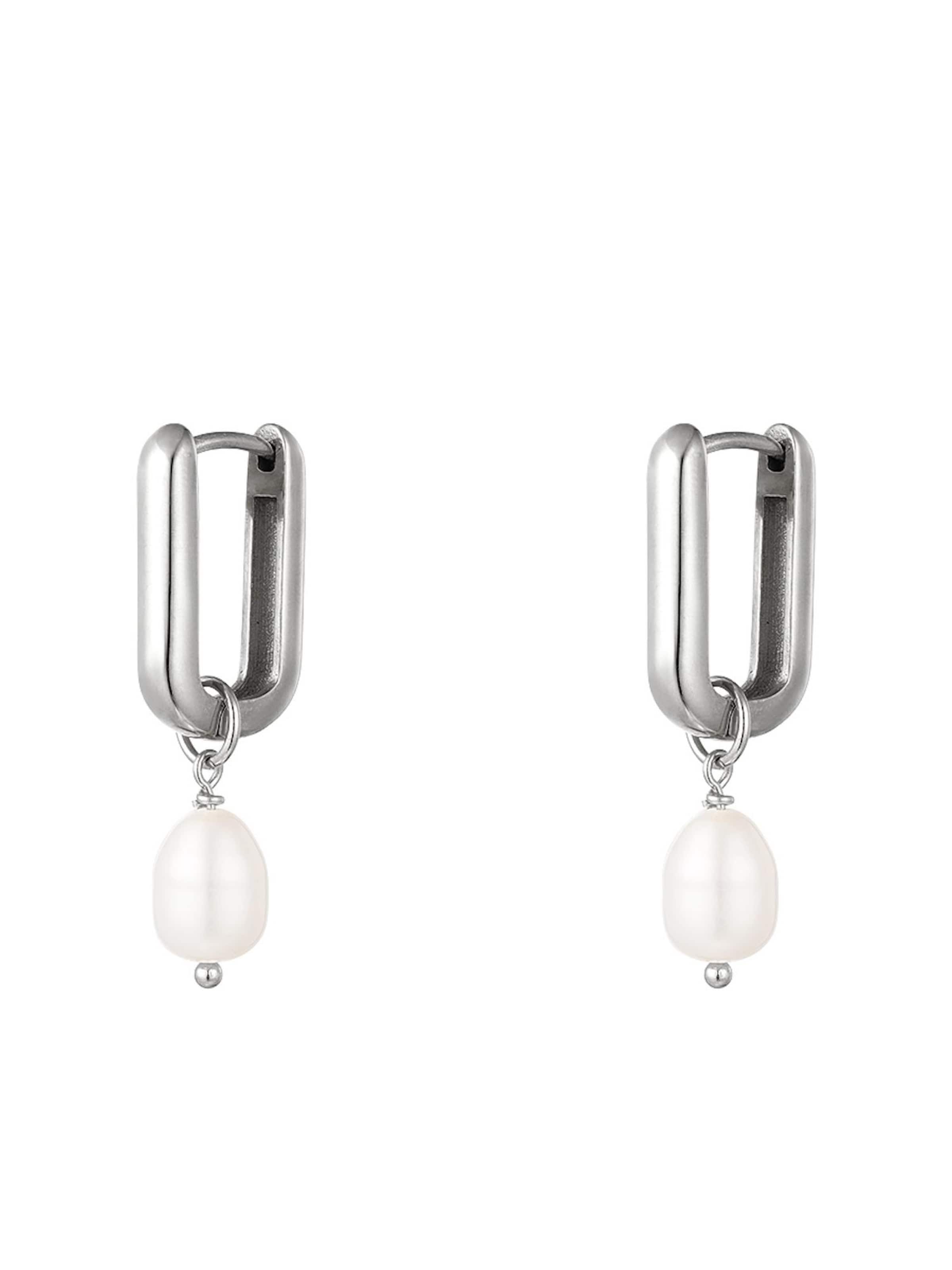 Cala Rose Earrings 'ZARAH' in Silver: front