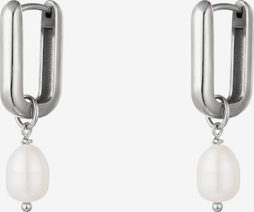 Boucles d'oreilles 'ZARAH' Cala Rose en argent : devant