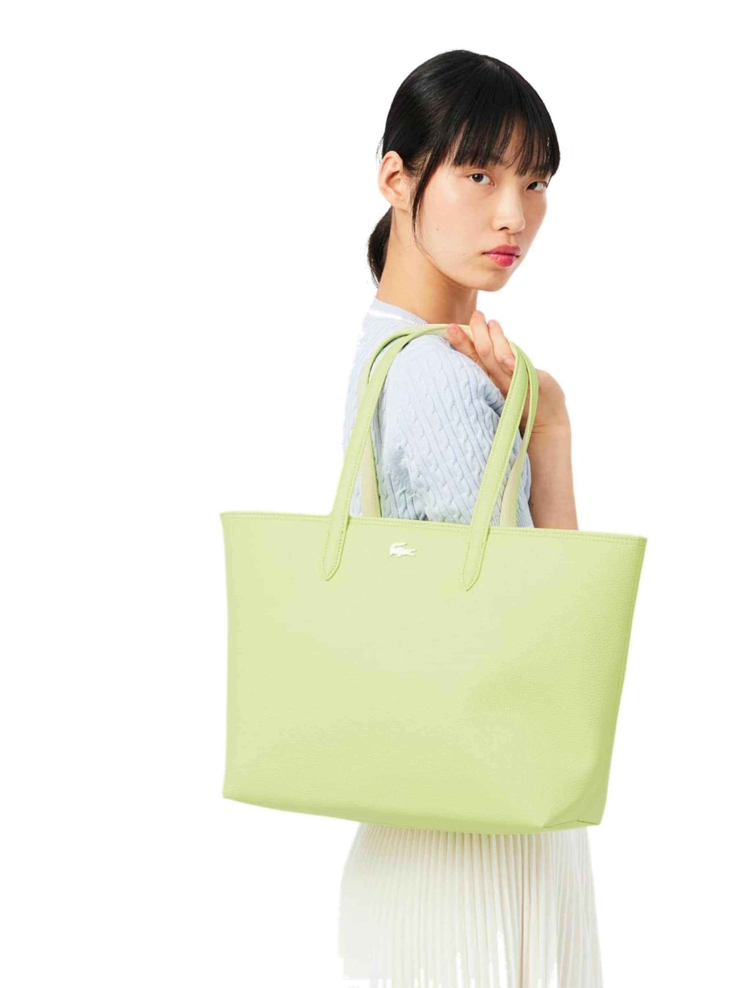 LACOSTE Torba shopper 'Lacoste Sac cabas zippé Anna Sencha Poudre' w kolorze zielony