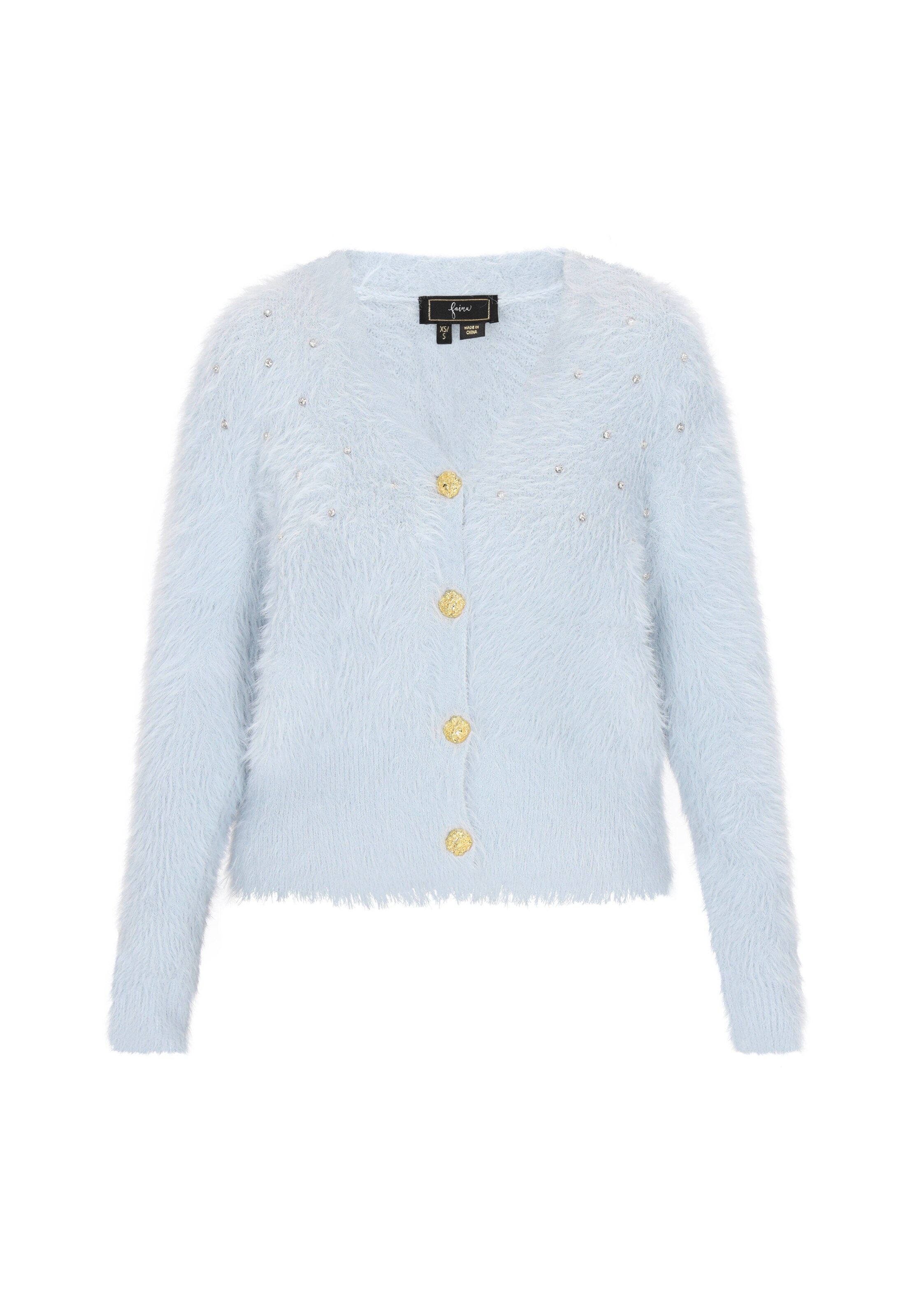 Geacă tricotată 'Fashion Look' de la faina pe albastru: față