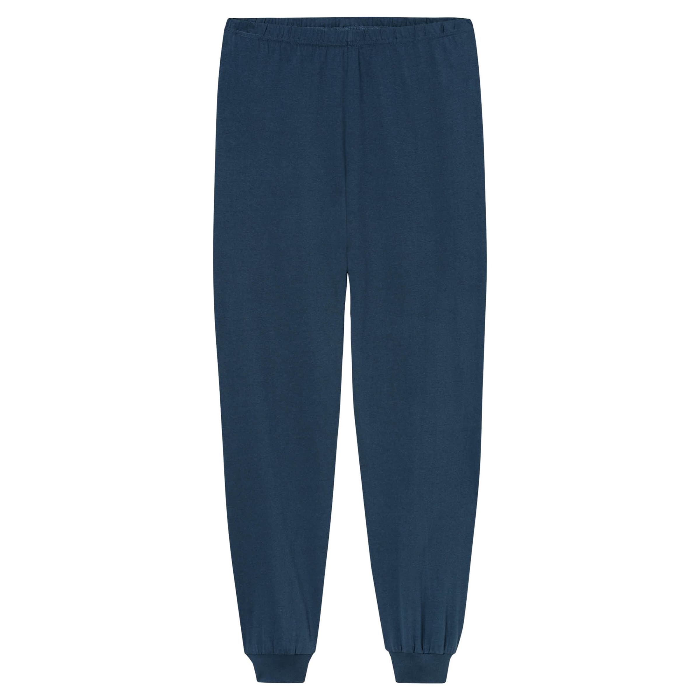 SCHIESSER - Pijama largo ' Comfort Essentials ' en azul