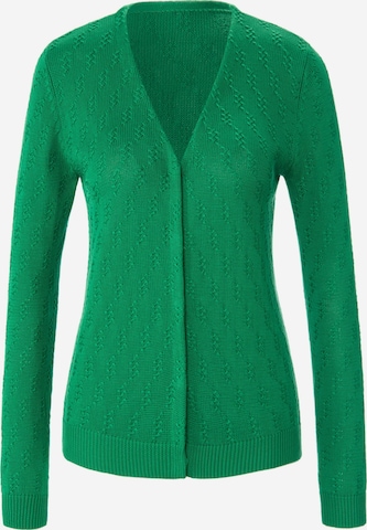 Peter Hahn Knit Cardigan in Green: front