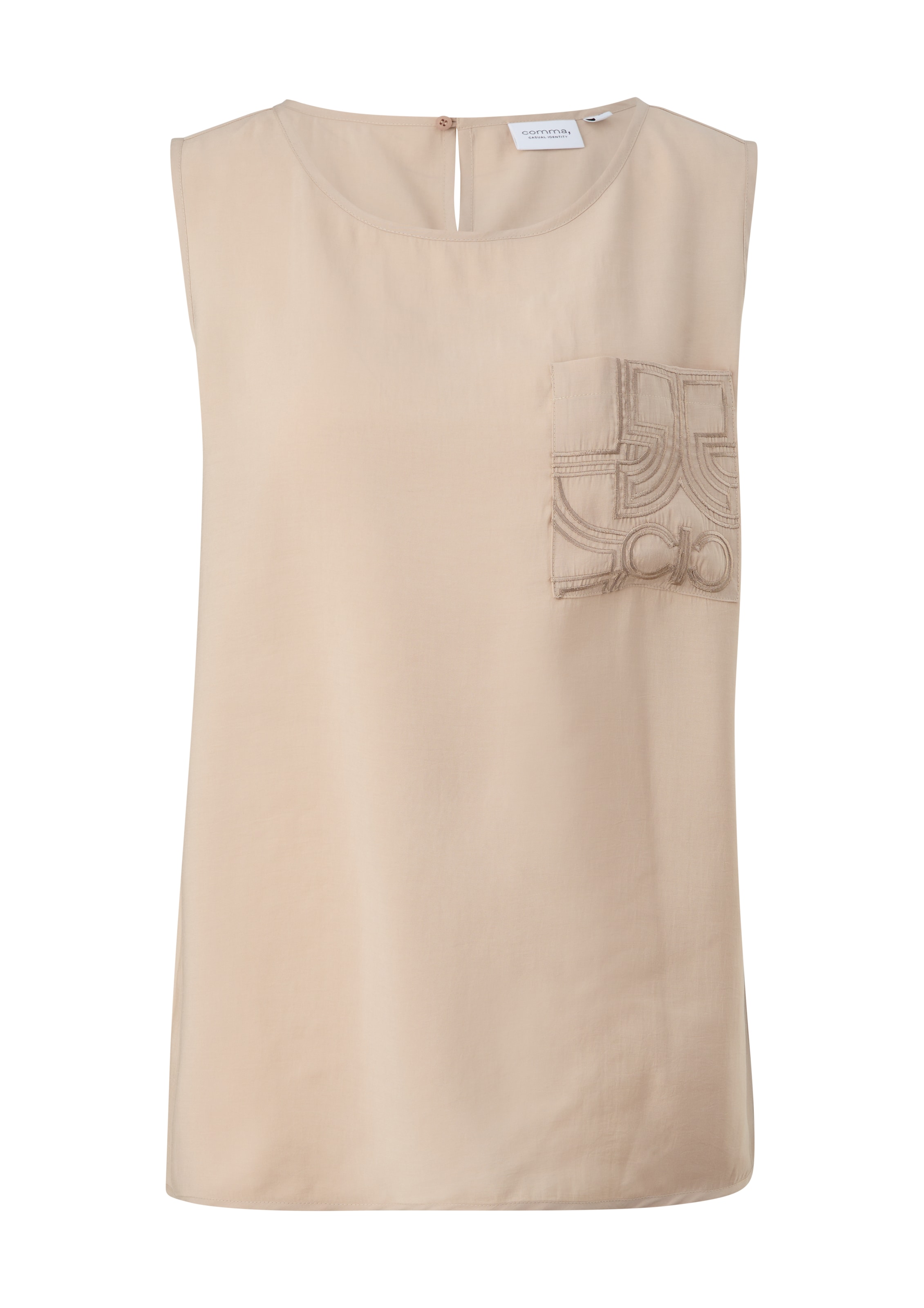 Chemisier COMMA en marron : devant