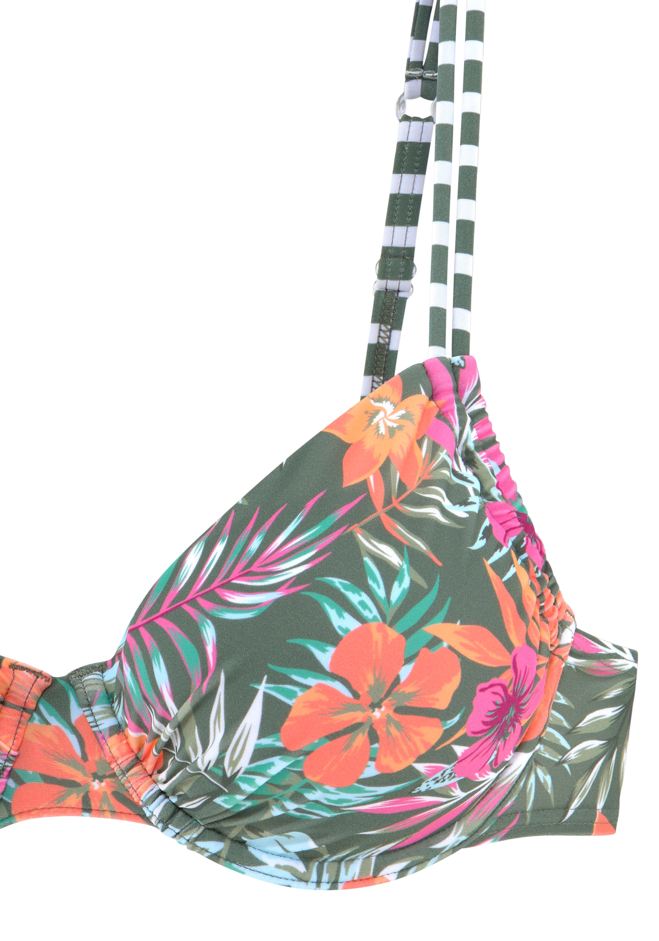 VENICE BEACH Push-up Bikiinitopp 'Summer', värv roheline