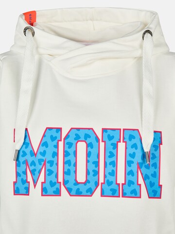 salzhaut Sweatshirt 'Sünn - Moin' in Wit