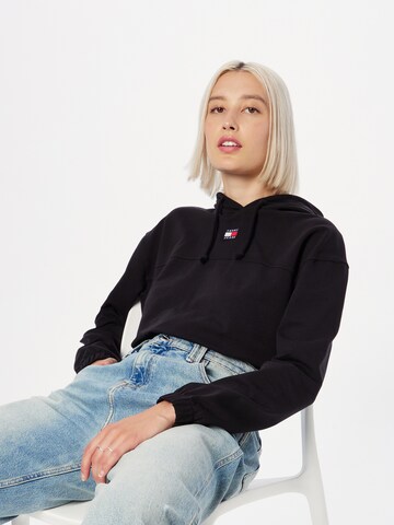 Tommy Jeans Sweatshirt in Black: front