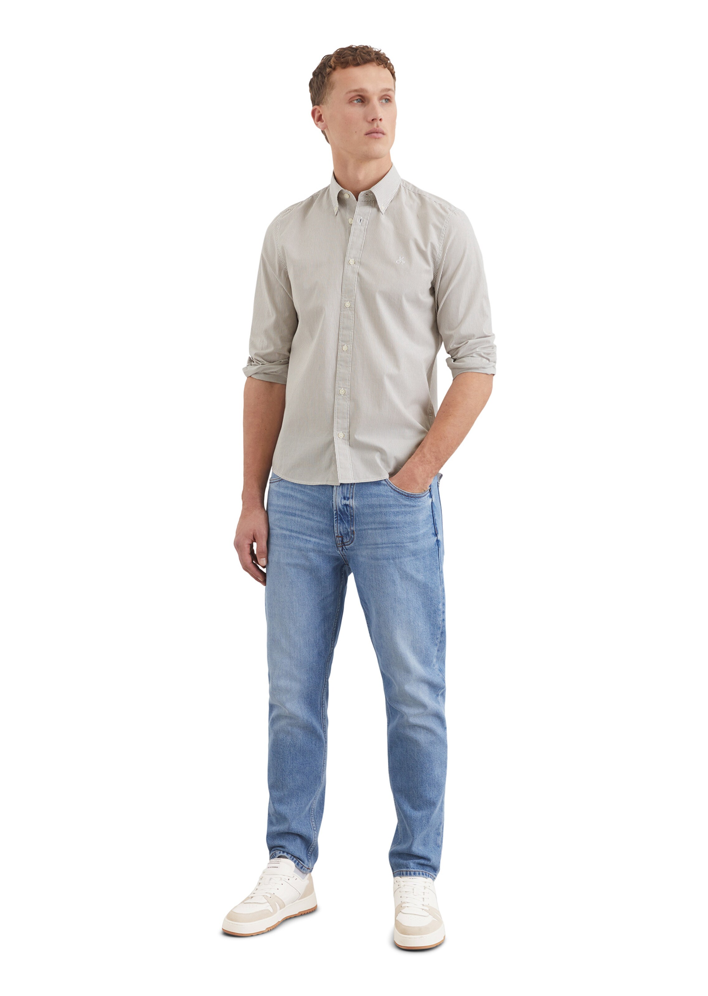 Marc O'Polo Regular fit Button Up Shirt in Brown