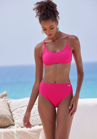 LASCANA Bustier Bikinitop 'Lolo' in Roze: voorkant