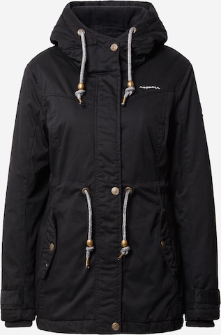 Parka mi-saison 'RAQUELA' Ragwear en noir : devant