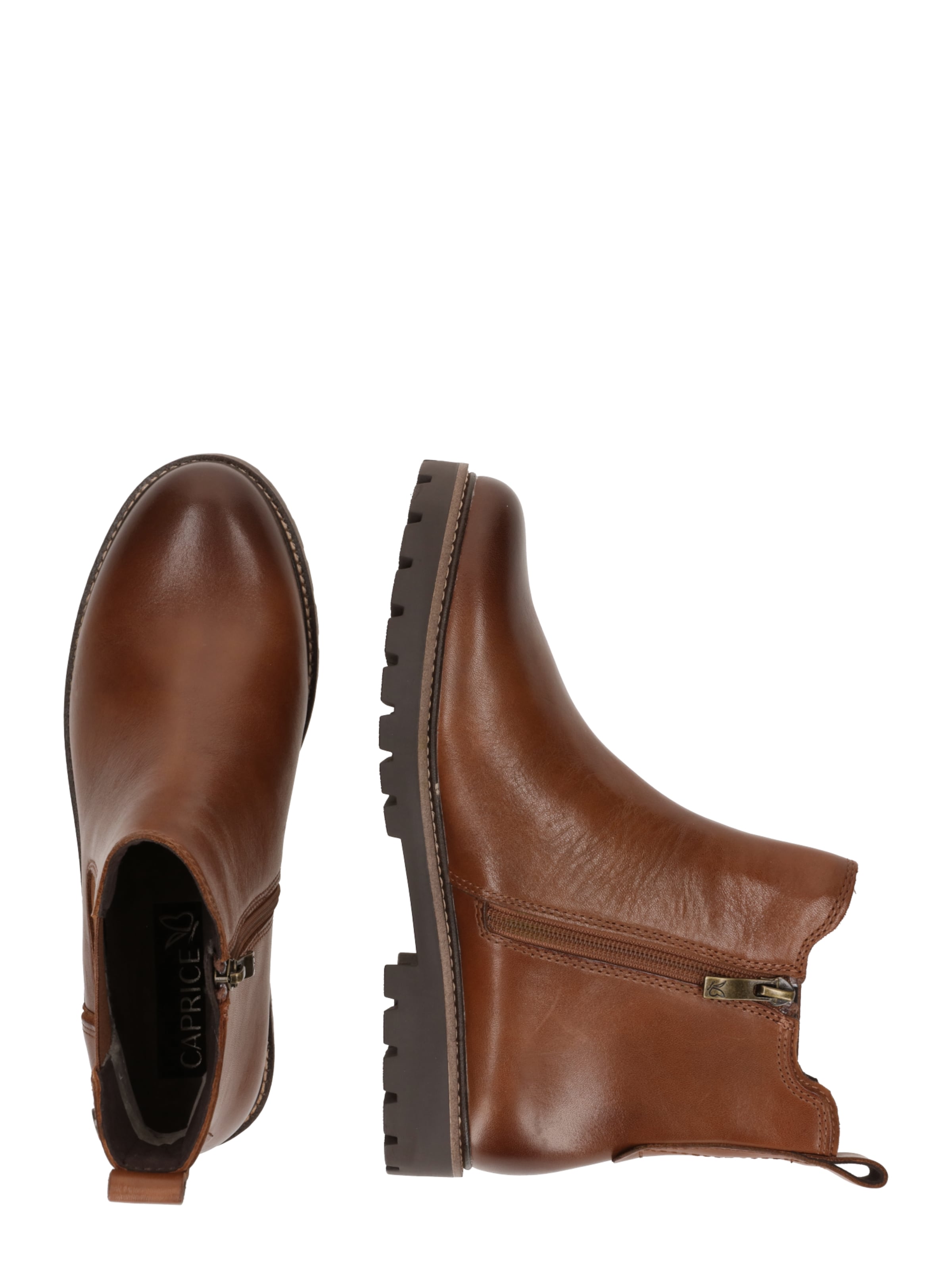 CAPRICE Botki Chelsea 'Freya' w kolorze brązowy