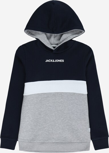 Jack & Jones Junior Sweatshirt 'REID' i marinblå / gråmelerad / vit, Produktvy