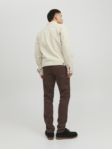 Coupe slim Pantalon chino 'Marco Bowie' JACK & JONES en marron