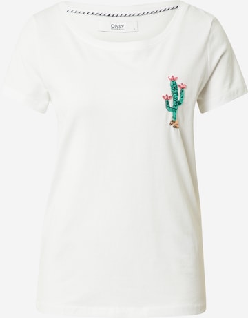 ONLY - Camiseta 'KITA' en blanco: frente